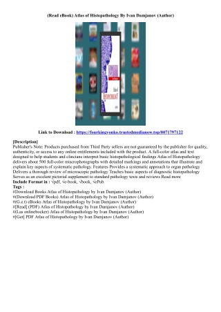 [View Book] Atlas of Histopathology By Ivan Damjanov (Author)