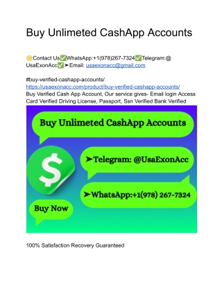 UsaExonAcc.com CashApp