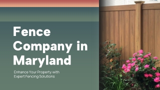 Fence and deck Company in Maryland & Delaware