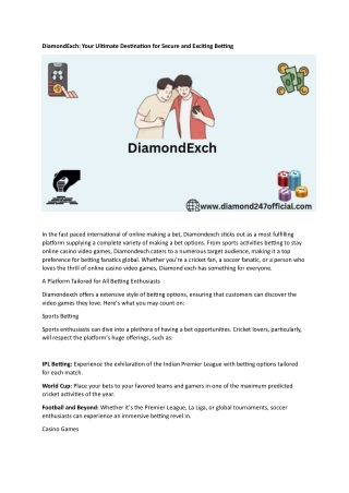 DiamondExch Your Ultimate Destination for Secure and Exciting Betting