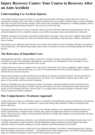 Injury Recovery Center