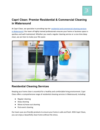 Capri Clean Online Presentations Channel