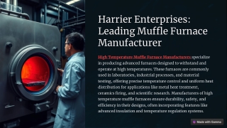 High Temperature Muffle Furnace Manufacturers