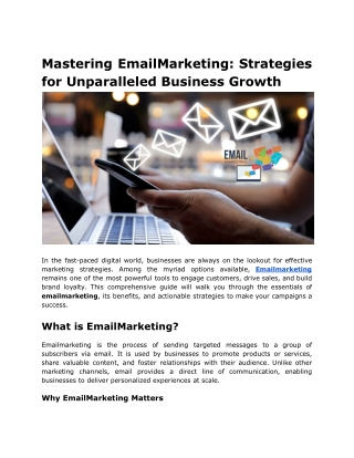 Mastering EmailMarketing_ Strategies for Unparalleled Business Growth