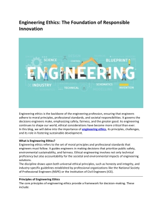 Engineering Ethics The Foundation of Responsible Innovation