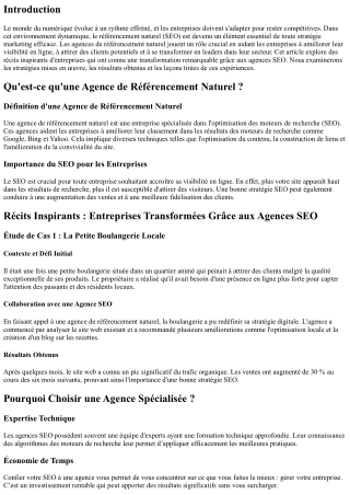 Récits inspirants : entreprises transformées grâce aux agences SEO