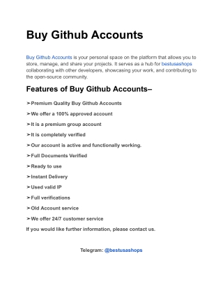 Buy Github Accounts