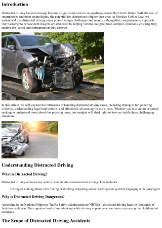 .Handling Distracted Driving Cases - How We Approach These Challenging Situation