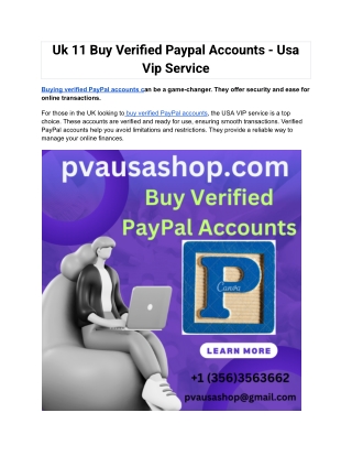Uk 11 Buy Verified Paypal Accounts - Usa Vip Service (1)