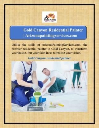 Gold Canyon residential painter