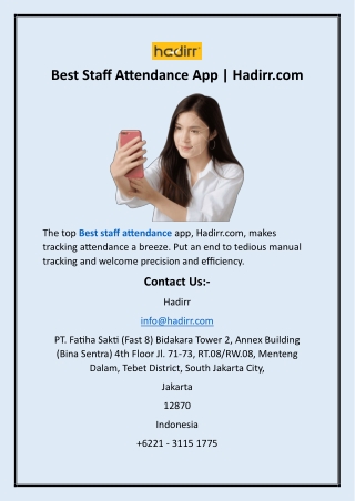 Best Staff Attendance App Best Staff Attendance App  Hadirr.com
