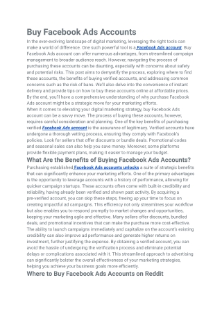 _Buy Facebook Ads Account