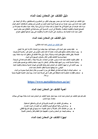 دليل الكشف عن المعادن تحت الماء (11)