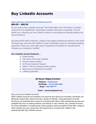 Buy Linkedin Accounts