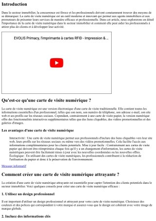 La carte de visite numérique : un outil indispensable pour les professionnels du
