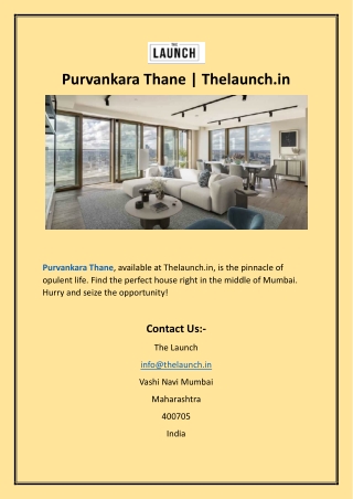 Purvankara Thane  Thelaunch.in