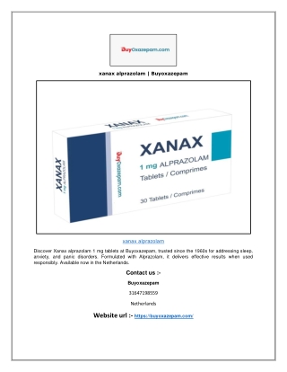 xanax alprazolam | Buyoxazepam