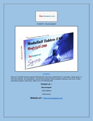 modafinil | Buyoxazepam