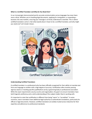 What Is a Certified Translator and Why Do You Need One