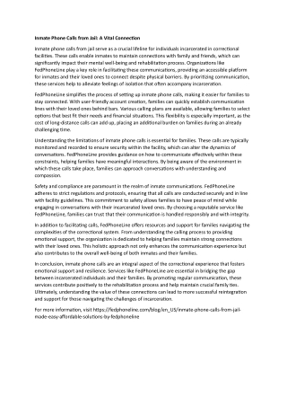 Inmate Phone Calls From Jail