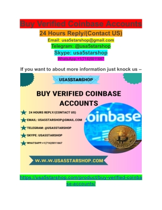 Buy Verified Coinbase Accounts