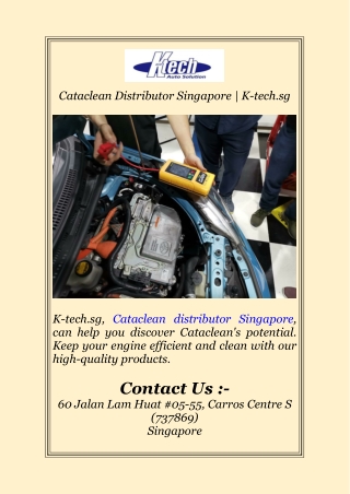 Cataclean Distributor Singapore | K-tech.sg