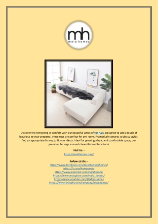 Buy Faux Fur Rug Online – Cozy & Elegant Designs