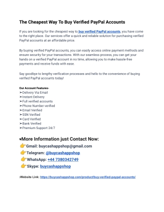 Quick and Easy Ways to Buy Verified PayPal Accounts