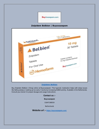 Zolpidem Belbien | Buyoxazepam