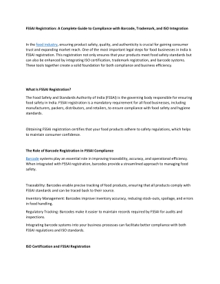 FSSAI Registration