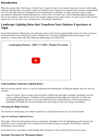 “Landscape Lighting Ideas that Transform Your Outdoor Experience at Night”