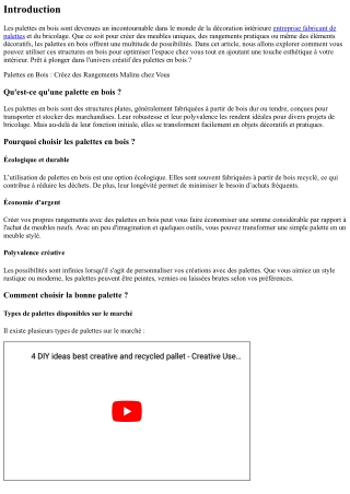 Palettes en Bois : Créez des Rangements Malins chez Vous