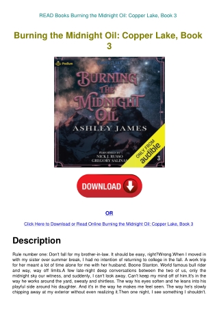 READ Books Burning the Midnight Oil Copper Lake  Book 3