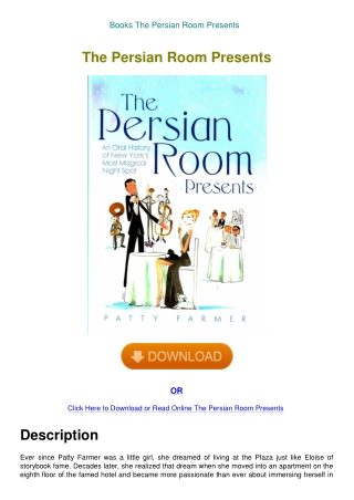 Books The Persian Room Presents