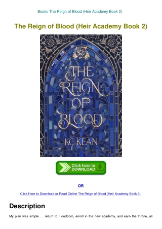 Books The Reign of Blood (Heir Academy Book 2)