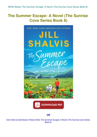 READ Books The Summer Escape A Novel (The Sunrise Cove Series Book 6)
