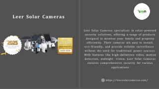 Solar Security Cameras PPT