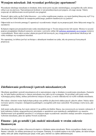 Wynajem mieszkań: Jak znaleźć idealny lokal?