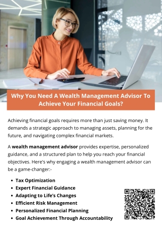 Why You Need A Wealth Management Advisor To Achieve Your Financial Goals?