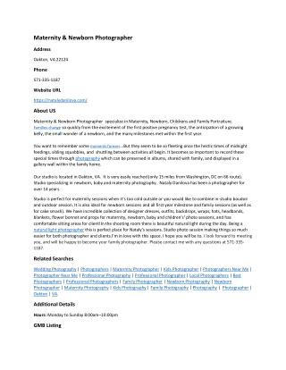 Maternity & Newborn Photographer