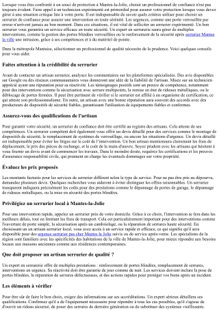 10 signes qu il est temps d investir dans une serrure plus securisee a Mantes-la