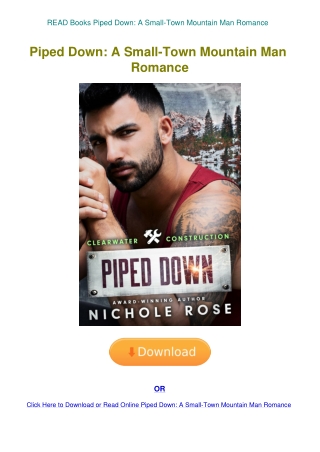 READ Books Piped Down A Small-Town Mountain Man Romance