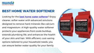 Discover the Best Home Water Softener for Your Family