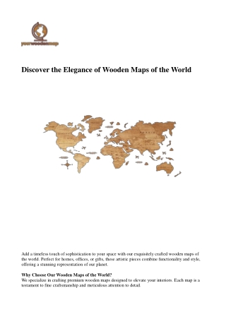 wooden maps of the world