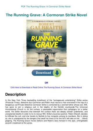 PDF The Running Grave A Cormoran Strike Novel