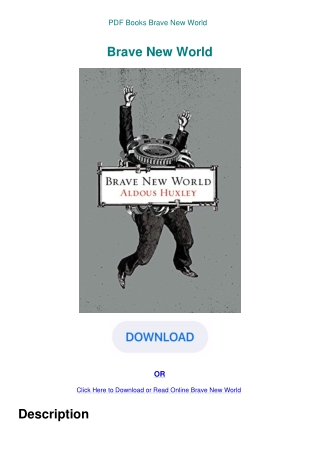 PDF Books Brave New World