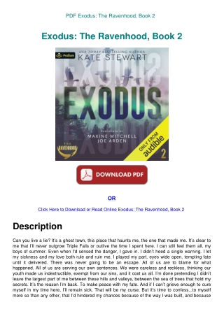PDF Exodus The Ravenhood  Book 2