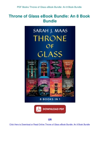 PDF Books Throne of Glass eBook Bundle An 8 Book Bundle