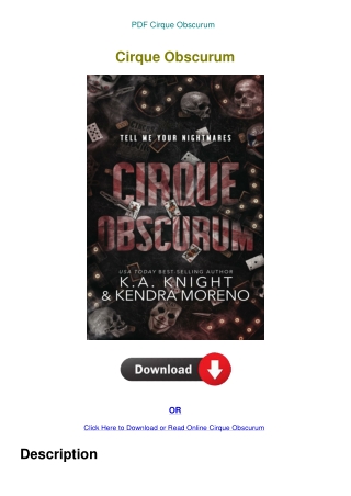 PDF Cirque Obscurum
