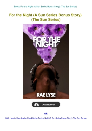 Books For the Night (A Sun Series Bonus Story) (The Sun Series)